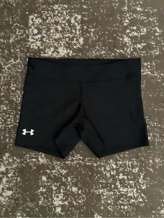 Under Armour Pants - Under Armour Black Women's Athletic Bike Shorts with White Logo